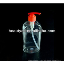 Clear liquid soap bottle